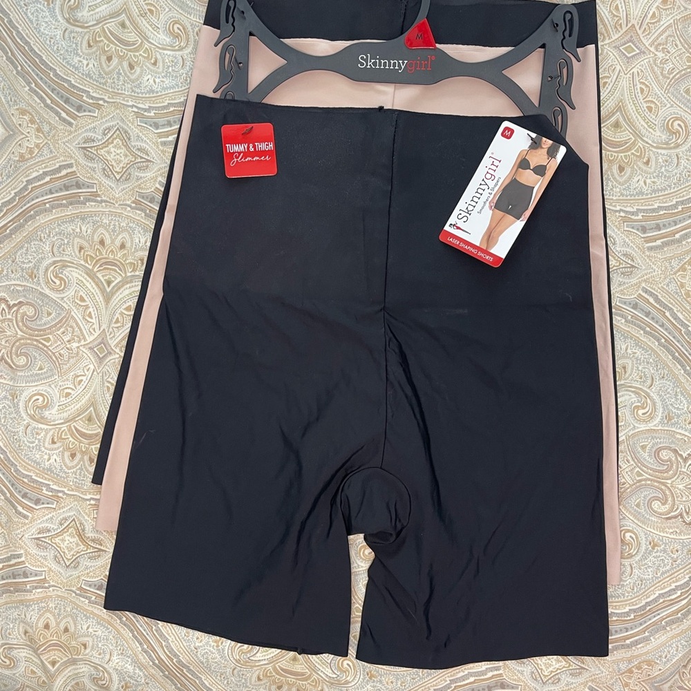 Skinnygirl Black and Beige Tummy & Thigh Shaper